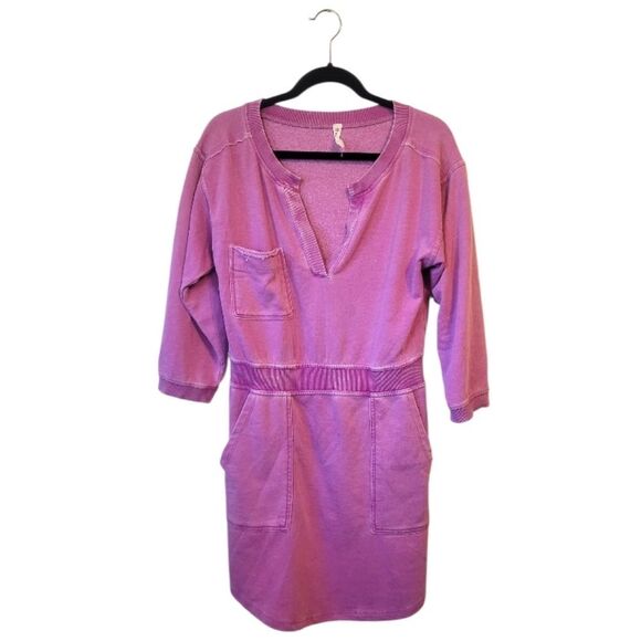 Daily Practice Women's Washed Magenta Casual Sweatshirt Dress Size S - Picture 1 of 6
